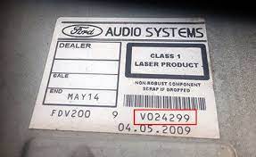 Free Ford Radio Code - V/M series 